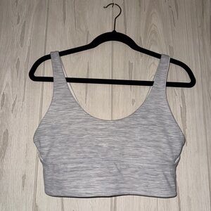 Lululemon Align Reversible Sports Bra, White/Gray Striped & White, Size 10